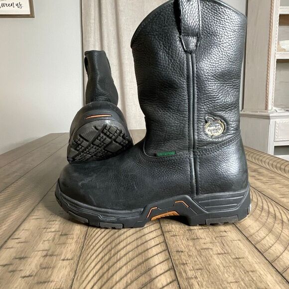 GEORGIA BOOT DIAMOND TRAX STEEL TOE WATERPROOF WORK WELLINGTON G4693 Size 9.5 Wi